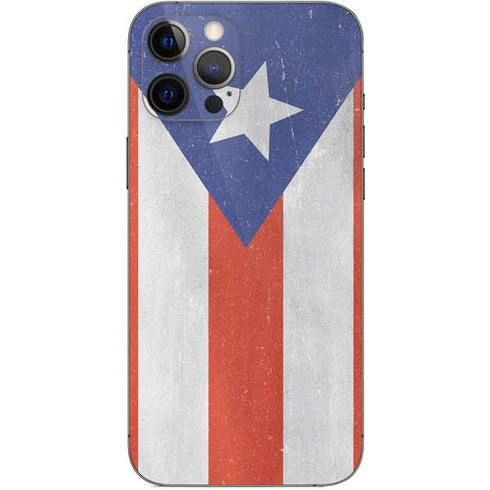 Puerto Rico Flag Distressed iPhone 12 Pro Max Skin