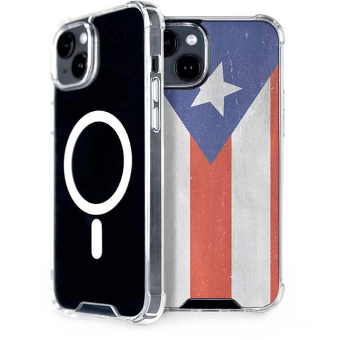 Puerto Rico Flag Distressed iPhone 13 MagSafe Case