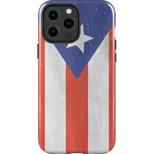 Puerto Rico Flag Distressed iPhone 13 Pro Max Impact Case