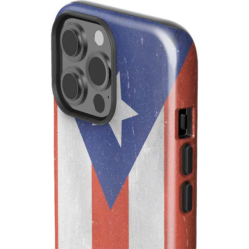 Puerto Rico Flag Distressed iPhone 13 Pro Max Impact Case