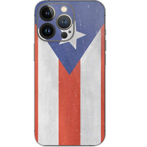 Puerto Rico Flag Distressed iPhone 13 Pro Skin