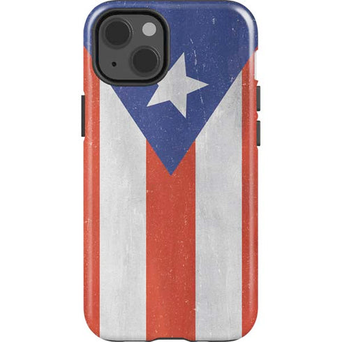 Puerto Rico Flag Distressed iPhone 15 Impact Case