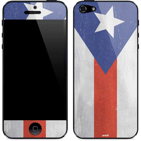 Puerto Rico Flag Distressed iPhone 5/5s/5SE Skin