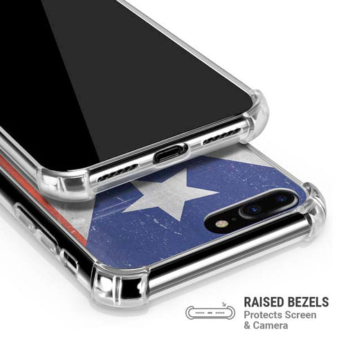 Puerto Rico Flag Distressed iPhone 7/8 Plus Clear Case