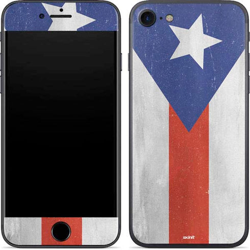 Puerto Rico Flag Distressed iPhone 7 Skin