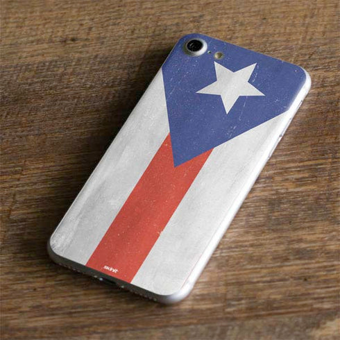 Puerto Rico Flag Distressed iPhone 7 Skin