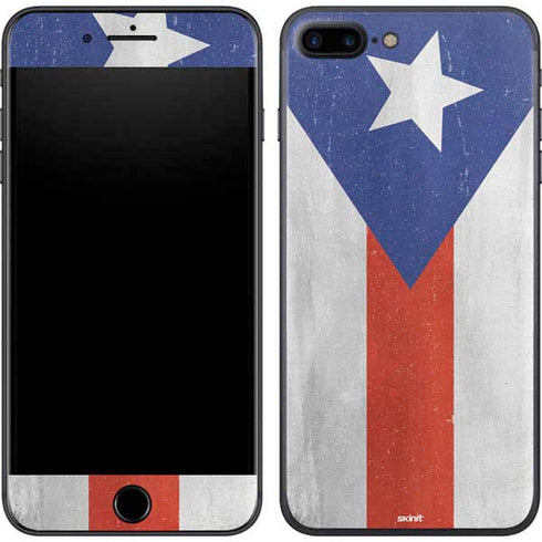 Puerto Rico Flag Distressed iPhone 8 Plus Skin