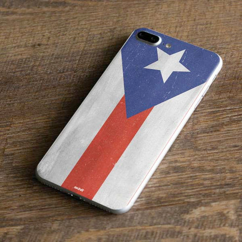 Puerto Rico Flag Distressed iPhone 8 Plus Skin