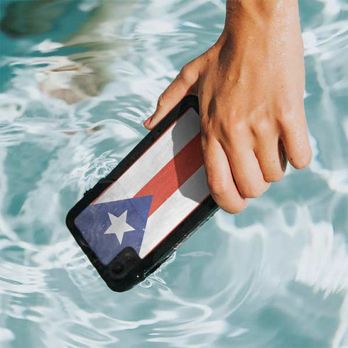 Puerto Rico Flag Distressed iPhone XR Waterproof Case