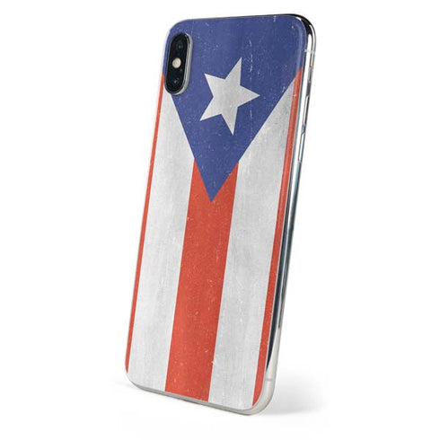 Puerto Rico Flag Distressed iPhone XS Skin