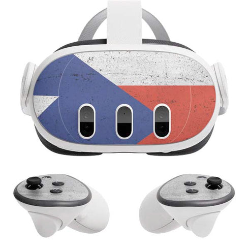 Puerto Rico Flag Distressed Meta Quest 3 Skin