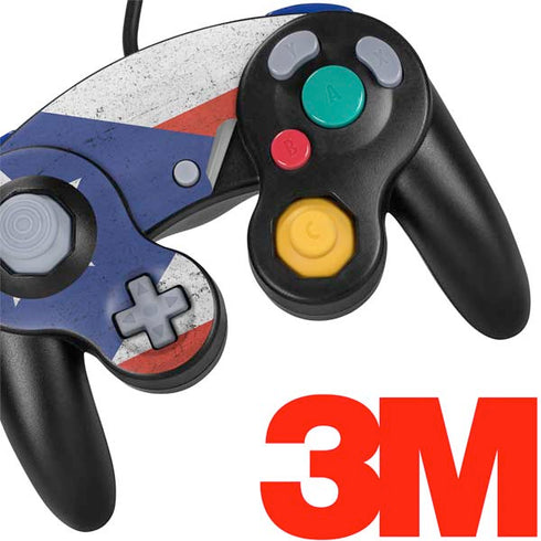 Puerto Rico Flag Distressed Nintendo GameCube Controller Skin