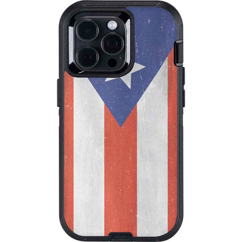 Puerto Rico Flag Distressed Otterbox Defender iPhone Skin