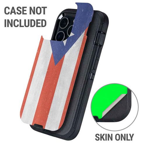 Puerto Rico Flag Distressed Otterbox Defender iPhone Skin