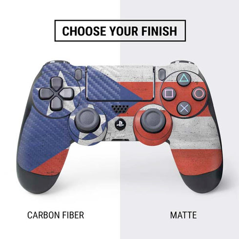 Puerto Rico Flag Distressed PS4 Controller Skin