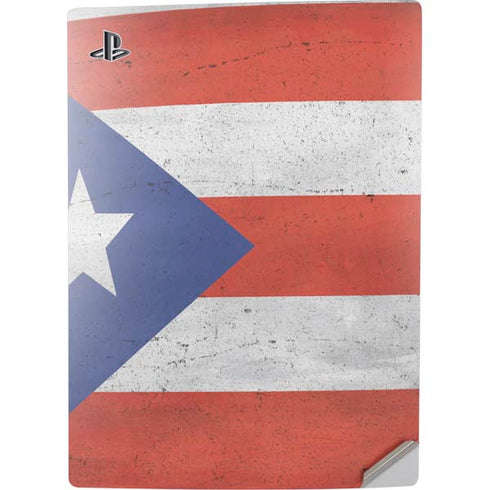 Puerto Rico Flag Distressed PS5 Digital Edition Console Skin