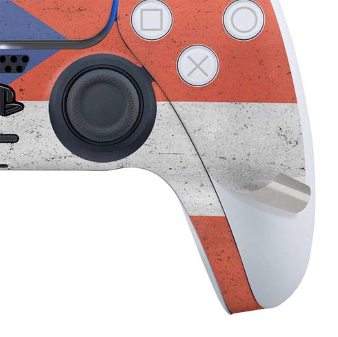 Puerto Rico Flag Distressed PS5 Slim Digital Edition Bundle Skin