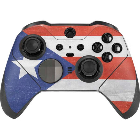 Puerto Rico Flag Distressed Xbox Elite Wireless Controller Series 2 Skin