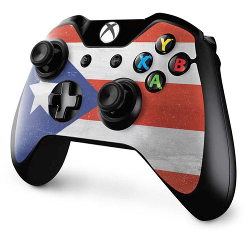 Puerto Rico Flag Distressed Xbox One Controller Skin
