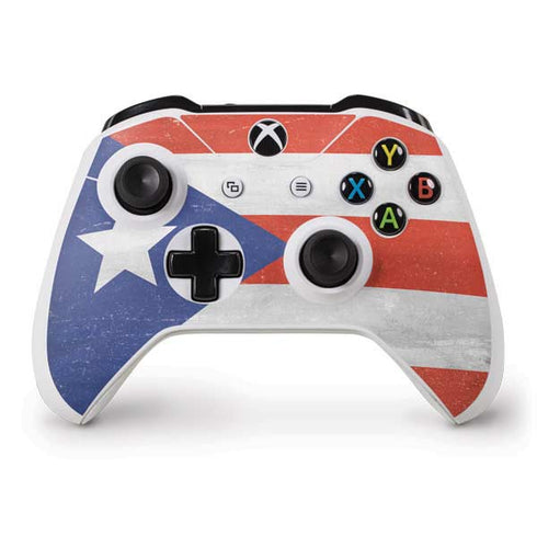 Puerto Rico Flag Distressed Xbox One S Controller Skin