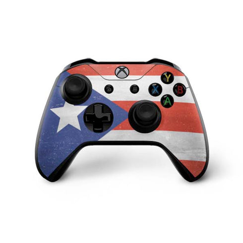 Puerto Rico Flag Distressed Xbox One X Bundle Skin