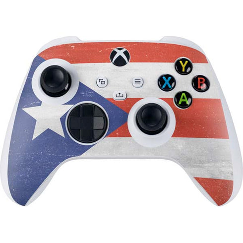 Puerto Rico Flag Distressed Xbox Series S Controller Skin