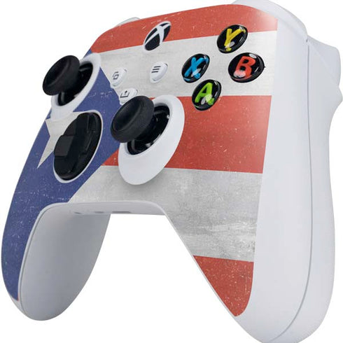 Puerto Rico Flag Distressed Xbox Series S Controller Skin