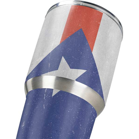 Puerto Rico Flag Distressed Yeti 30oz Rambler Tumbler Skin