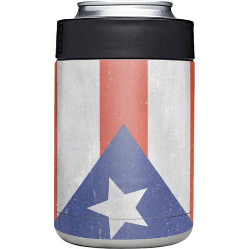 Puerto Rico Flag Distressed Yeti Colster Can Insulator Skin