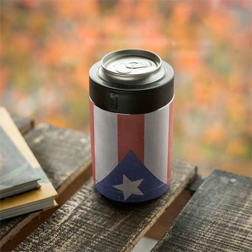 Puerto Rico Flag Distressed Yeti Colster Can Insulator Skin