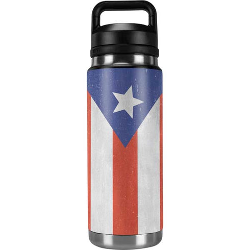 Puerto Rico Flag Distressed YETI Rambler 26oz Bottle Skin