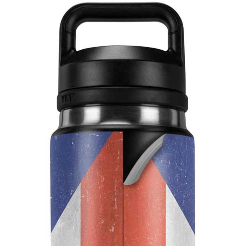 Puerto Rico Flag Distressed YETI Rambler 26oz Bottle Skin