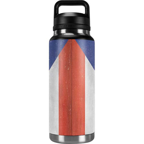 Puerto Rico Flag Distressed YETI Rambler 36oz Bottle Skin