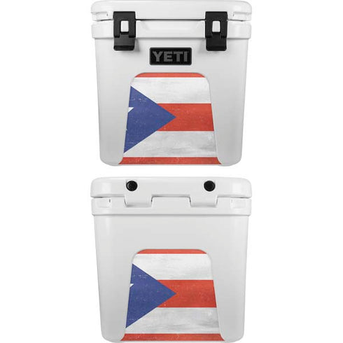 Puerto Rico Flag Distressed YETI Roadie 24 Hard Cooler Skin