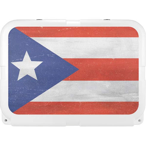 Puerto Rico Flag Distressed YETI Tundra 35 Hard Cooler Skin