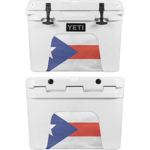 Puerto Rico Flag Distressed YETI Tundra 35 Hard Cooler Skin