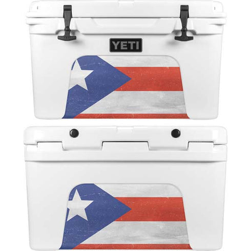 Puerto Rico Flag Distressed YETI Tundra 45 Hard Cooler Skin
