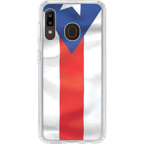 Puerto Rico Flag Galaxy A20 Clear Case