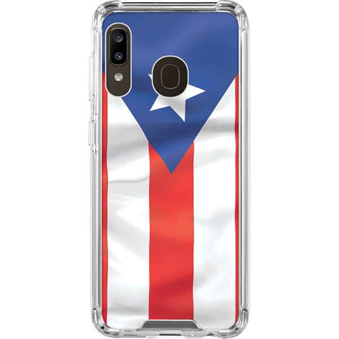 Puerto Rico Flag Galaxy A30 Clear Case
