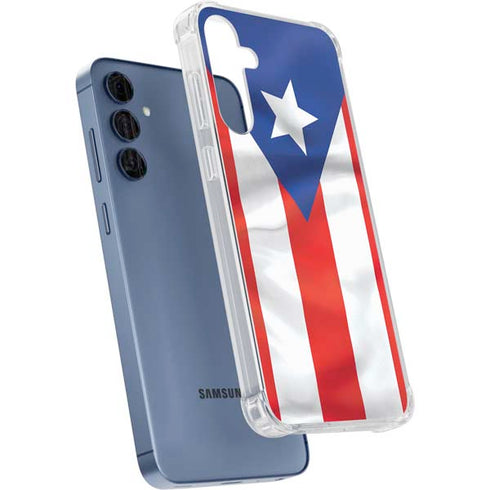 Puerto Rico Flag Galaxy S24 Clear Case