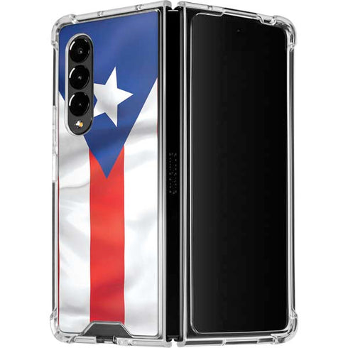 Puerto Rico Flag Galaxy Z Fold4 5G Clear Case