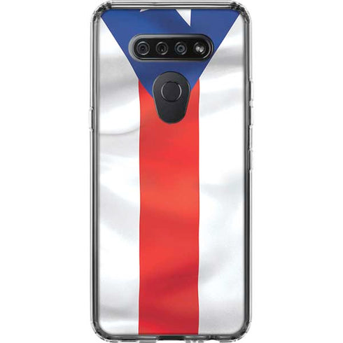 Puerto Rico Flag LG K51/Q51 Clear Case