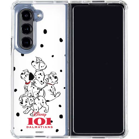 Disney 101 Dalmatians Puppy pile Galaxy Z Fold5 5G Clear Case