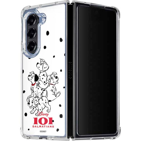 Disney 101 Dalmatians Puppy pile Galaxy Z Fold5 5G Clear Case
