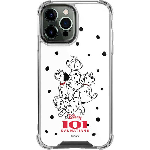 Disney 101 Dalmatians Puppy pile iPhone 14 Pro Max Clear Case