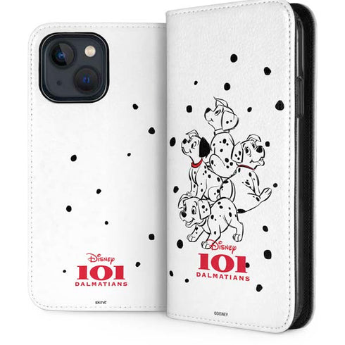 Disney 101 Dalmatians Puppy pile iPhone 15 Plus Folio Case