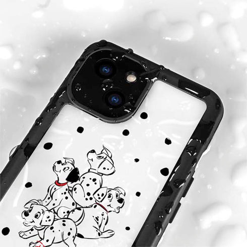 Disney 101 Dalmatians Puppy pile iPhone 15 Waterproof Case