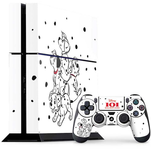 Disney 101 Dalmatians Puppy pile PS4 Console and Controller Bundle Skin