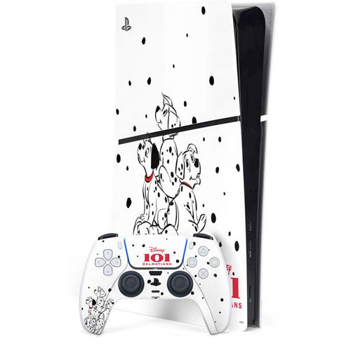 Disney 101 Dalmatians Puppy pile PS5 Slim Digital Edition Bundle Skin
