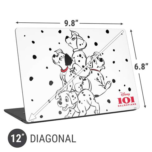 Disney 101 Dalmatians Puppy pile Universal Laptop 12in (9.8 x 6.8in) Skin